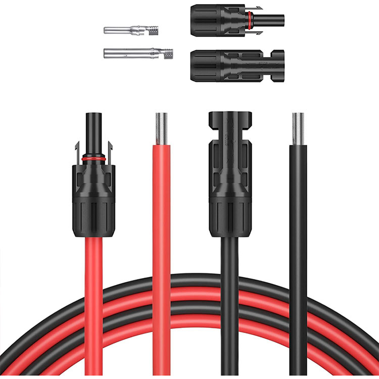 5피트 10AWG 태양광 와이어 한쪽 끝 베어 한쪽 끝 커넥터