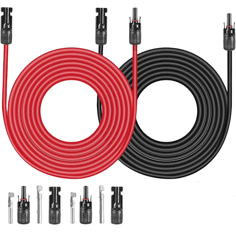 태양광 연장 케이블 30Ft 10AWG 6mm2 태양광 전원 케이블 와이어